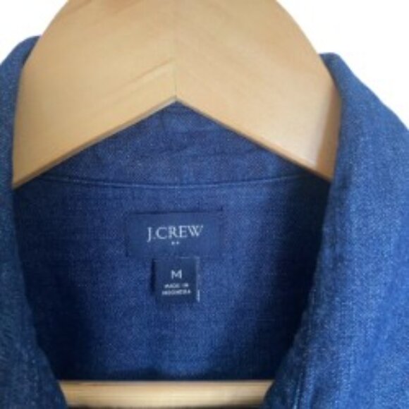 J. Crew Chambray Button Up Shirt in Rendezvous Blue Wash Medium - Picture 3 of 4